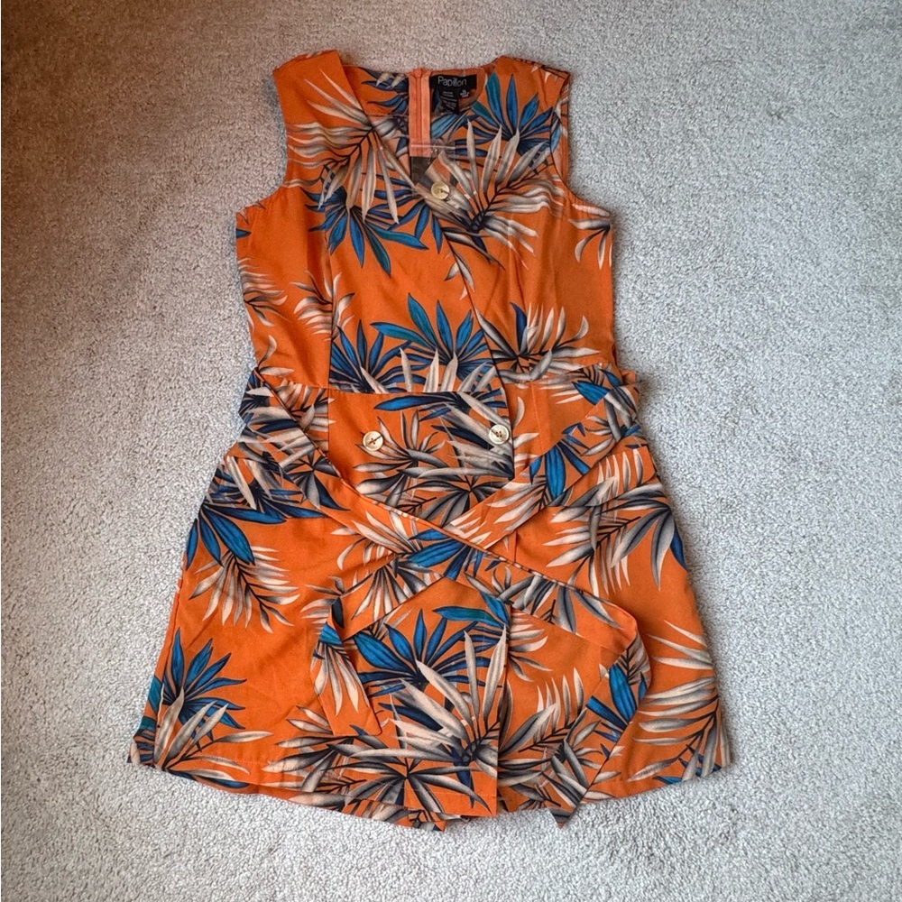 New print one piece skort dress
